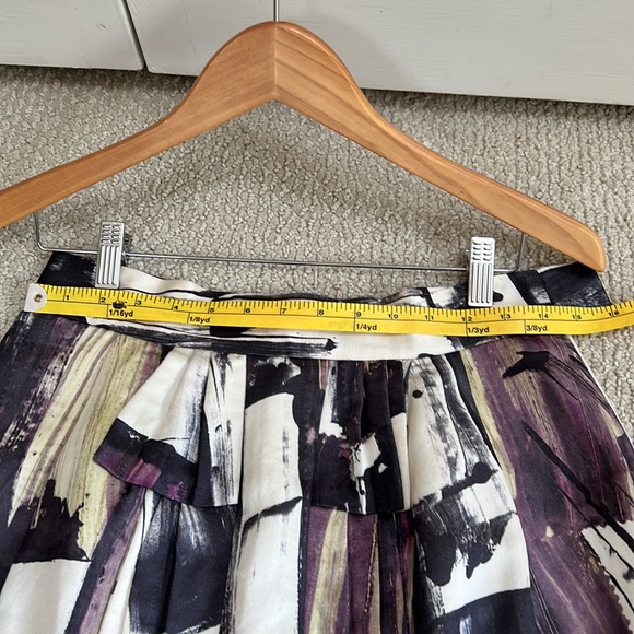 Anthropologie Abstract Print Wool and Silk Mini Skirt  By Fei fits like Size 6/8 - Picture 3 of 7